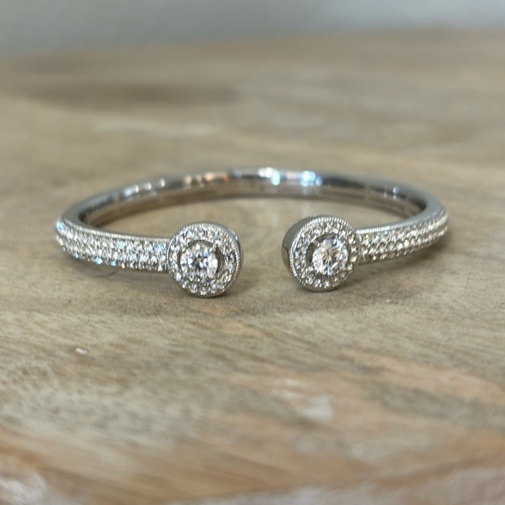 Sparkly Hinged Cuff Bracelet